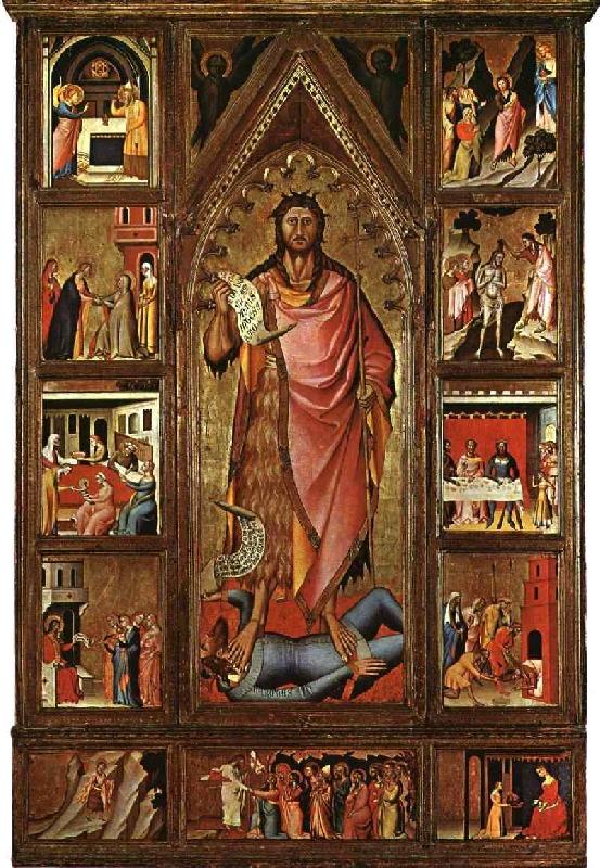BIONDO, Giovanni del Altarpiece of the Baptist fgf oil painting image